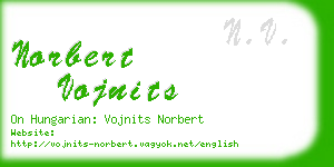 norbert vojnits business card